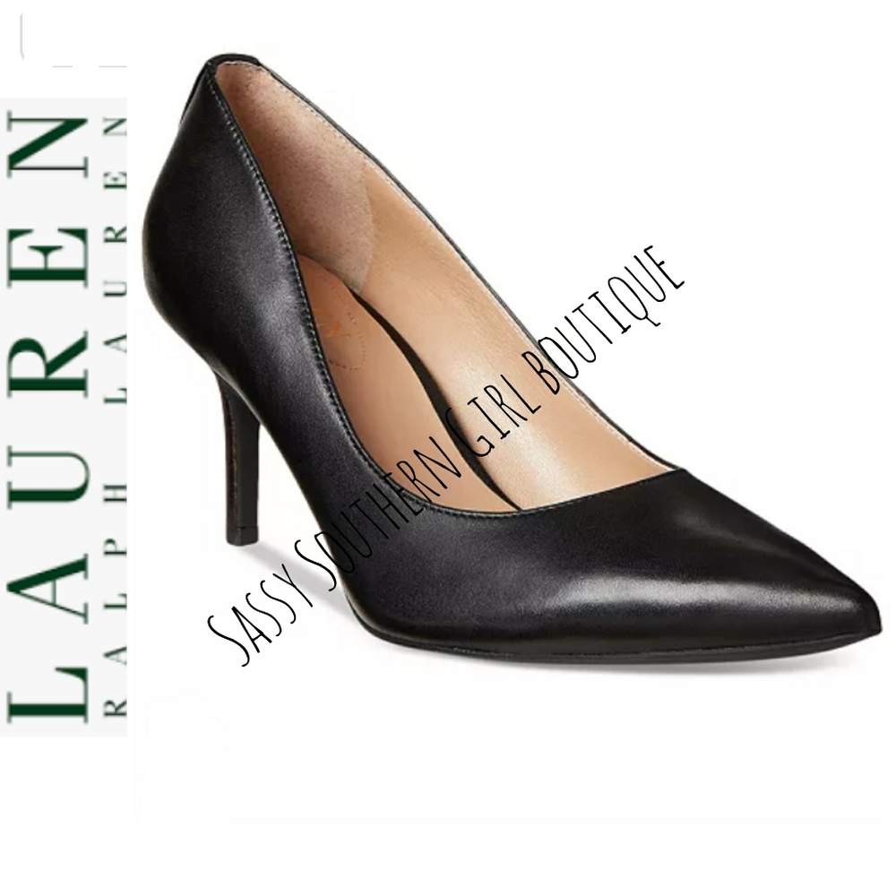 🆕⭐ Lauren Ralph Lauren black leather pumps